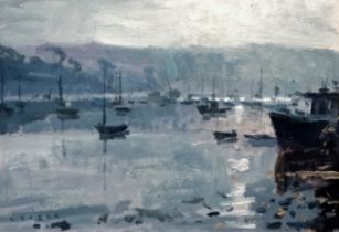 # Andrew TOZER (b. 1974) Falmouth Dawn Oil on paper Signed lower left Framed and glazed Picture size