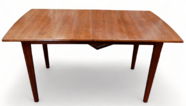 A Gordon Russell, Broadway walnut extending dining table - the rectangular top on rectangular