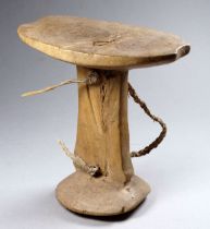 An African tribal hardwood headrest - possibly Turkhana, Kenya, height 16cm.