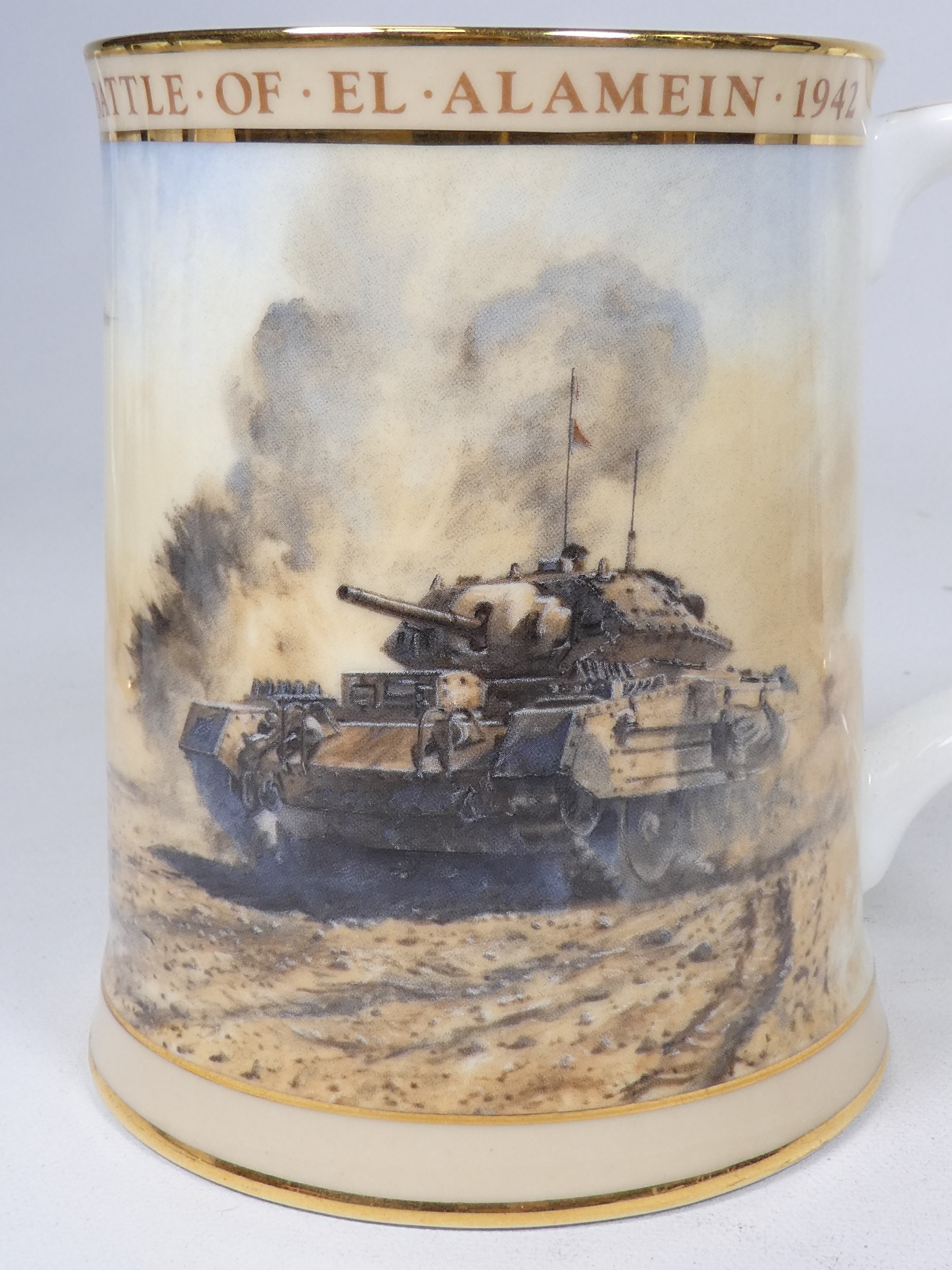 A Royal Doulton commemorative tankard - The Battle Of El Alamein, with certificate, together with - Image 7 of 7