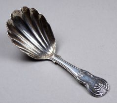A silver caddy spoon - London 1821, length 9.7cm, weight 13.2g.