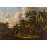 Klaes Molenaer: painting (o/p) 'the village feast' (59x80cm)