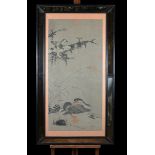 Chinese painting: 'duck', Qing dynasty (114x55cm)