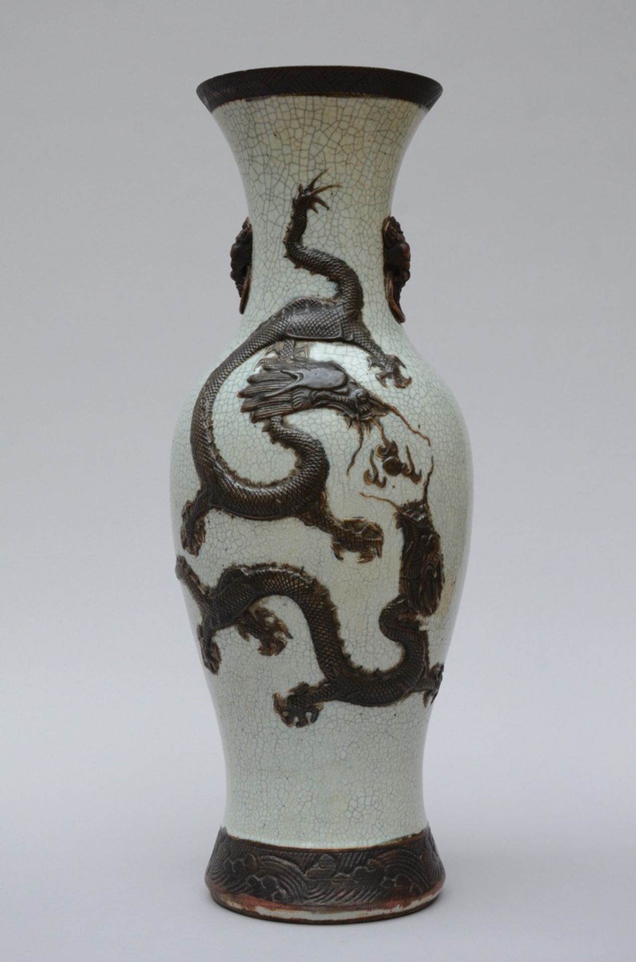 A Chinese Nankin vase 'dragons' (h63cm)