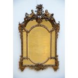 A gilt Napoleon III mirror 'elegant ladies' (154x96cm) (*)