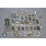 A silver Louis XVI style cutlery set existing of 170 pieces (800/1000)