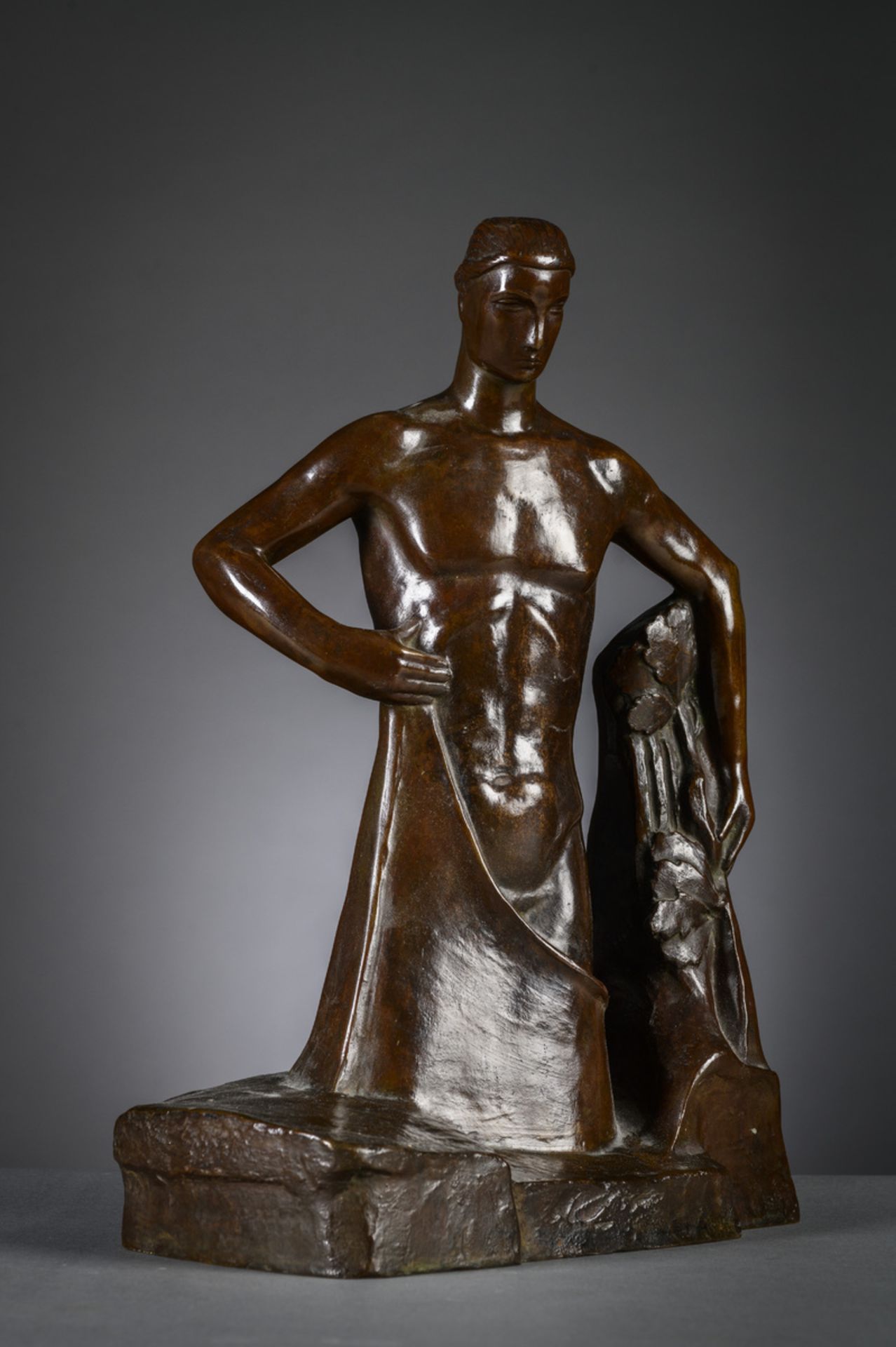 Olivier Piette: bronze sculpture 'torso' foundry Vindevogel (46x29x15cm)