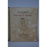 Book: 'En marge de Anatole France' by Sylvain Sauvage, copy nr. 9 (30x24cm)