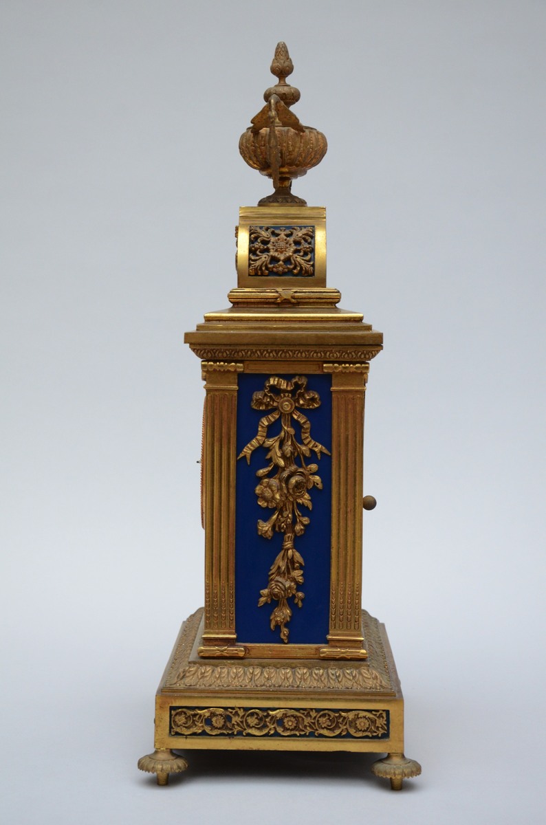 Louis XVI style clock with porcelain plaques (57x30x21cm) (*) - Image 2 of 3