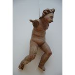 Large putto in carved wood, 17th century (h77cm) (*)
