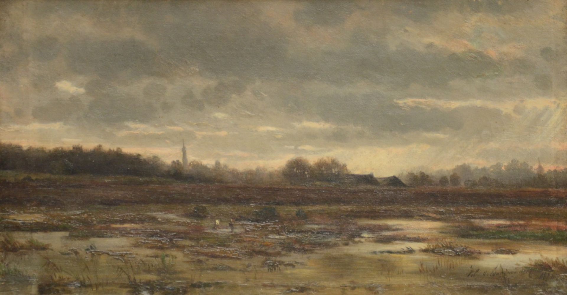 Felix De Baerdemaeker: painting (o/c) 'landscape' (27.5x50cm)