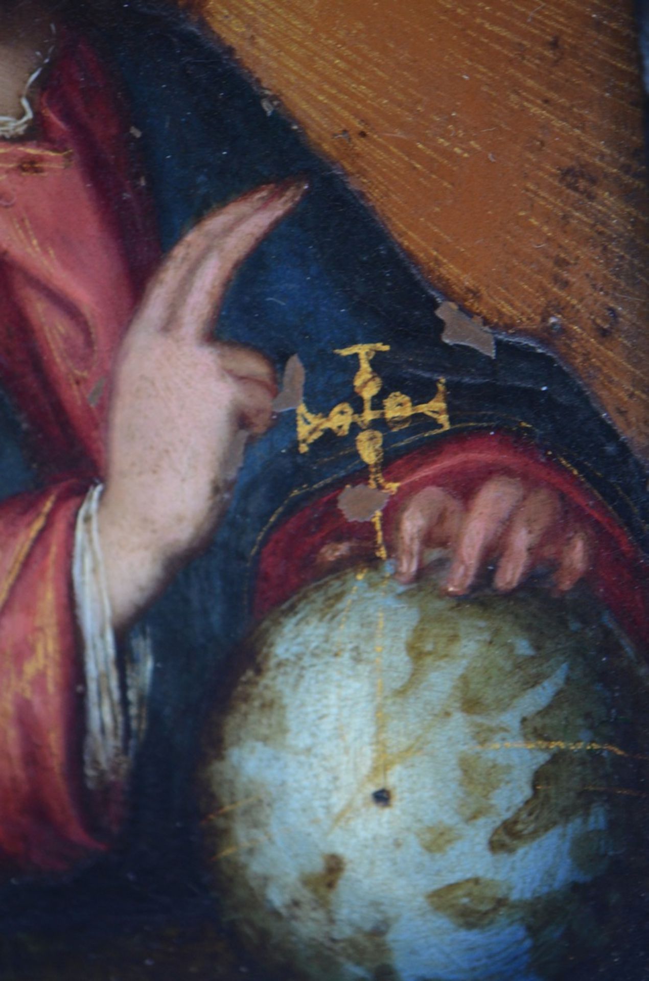 Anonymous (17th century): painting (o/c) 'Salvator Mundi' (9x6.5cm) - Image 3 of 3