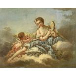 Anonymous (18th century): painting (o/c) 'Romantic scene with putto' (68x80cm) (*)