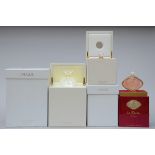 3 Lalique perfume bottles Limited Edition: 'Paon 2014, 100ml' 'Plume 2015, 100ml' Le Baiser 1998,