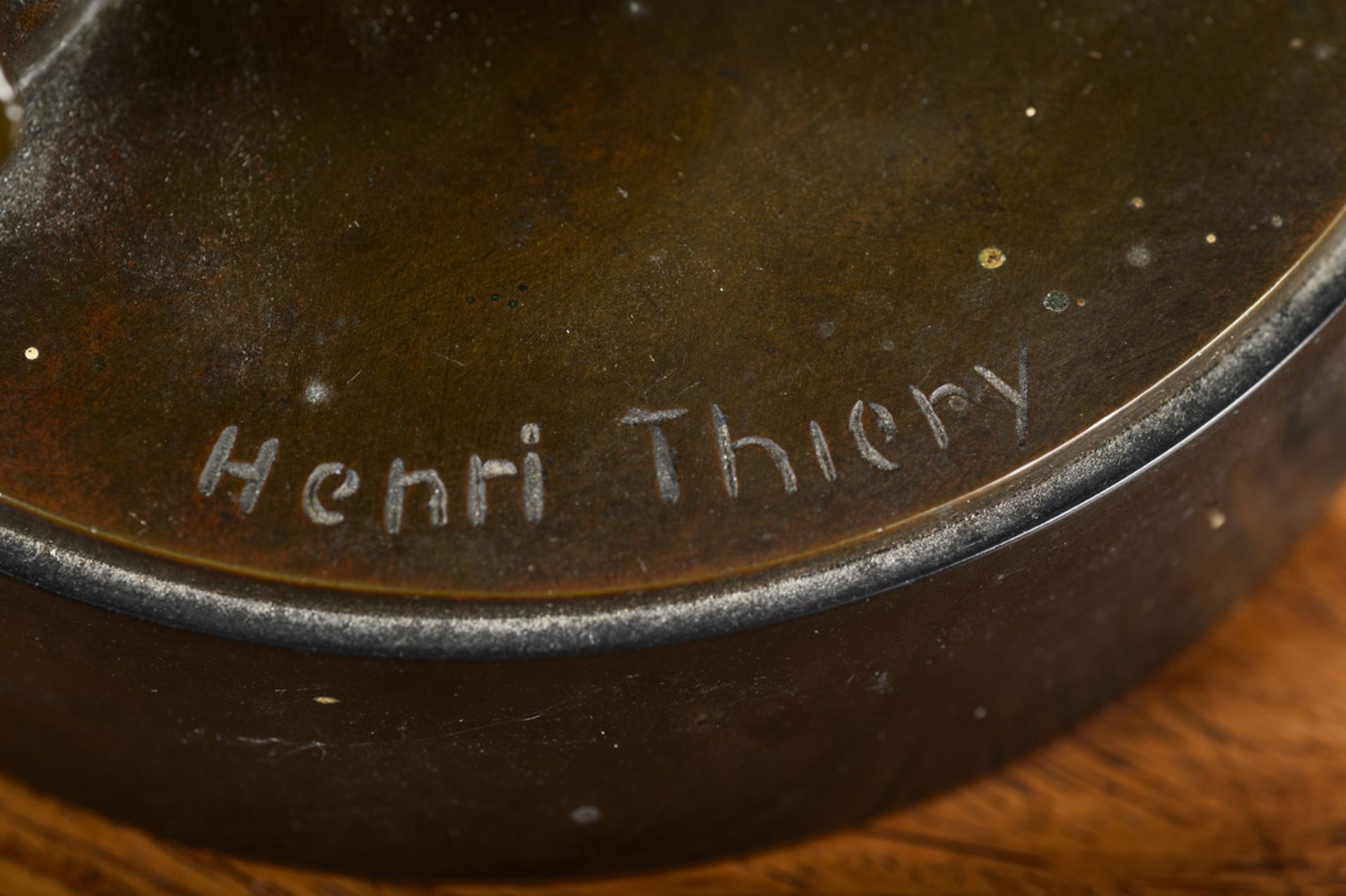 Henri Thiery: bronze sculpture 'grebe' (h31cm), Vindevogel foundry - Image 4 of 4