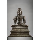 A bronze sculpture 'Yogi', India 17th - 18th century (h 11.2 cm)