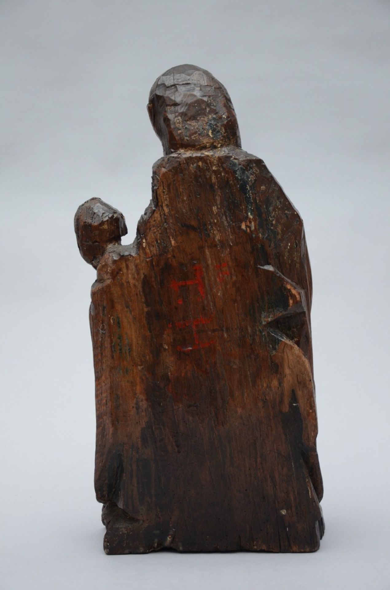 Sculpture in carved wood 'Piet‡' (h65) (*) - Image 2 of 3