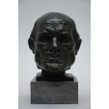 Gustave Jacobs: bronze sculpture 'man's head' (head h33cm)