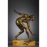 Lemoyne: bronze Art Deco statue 'dancer' (41x24x9cm)