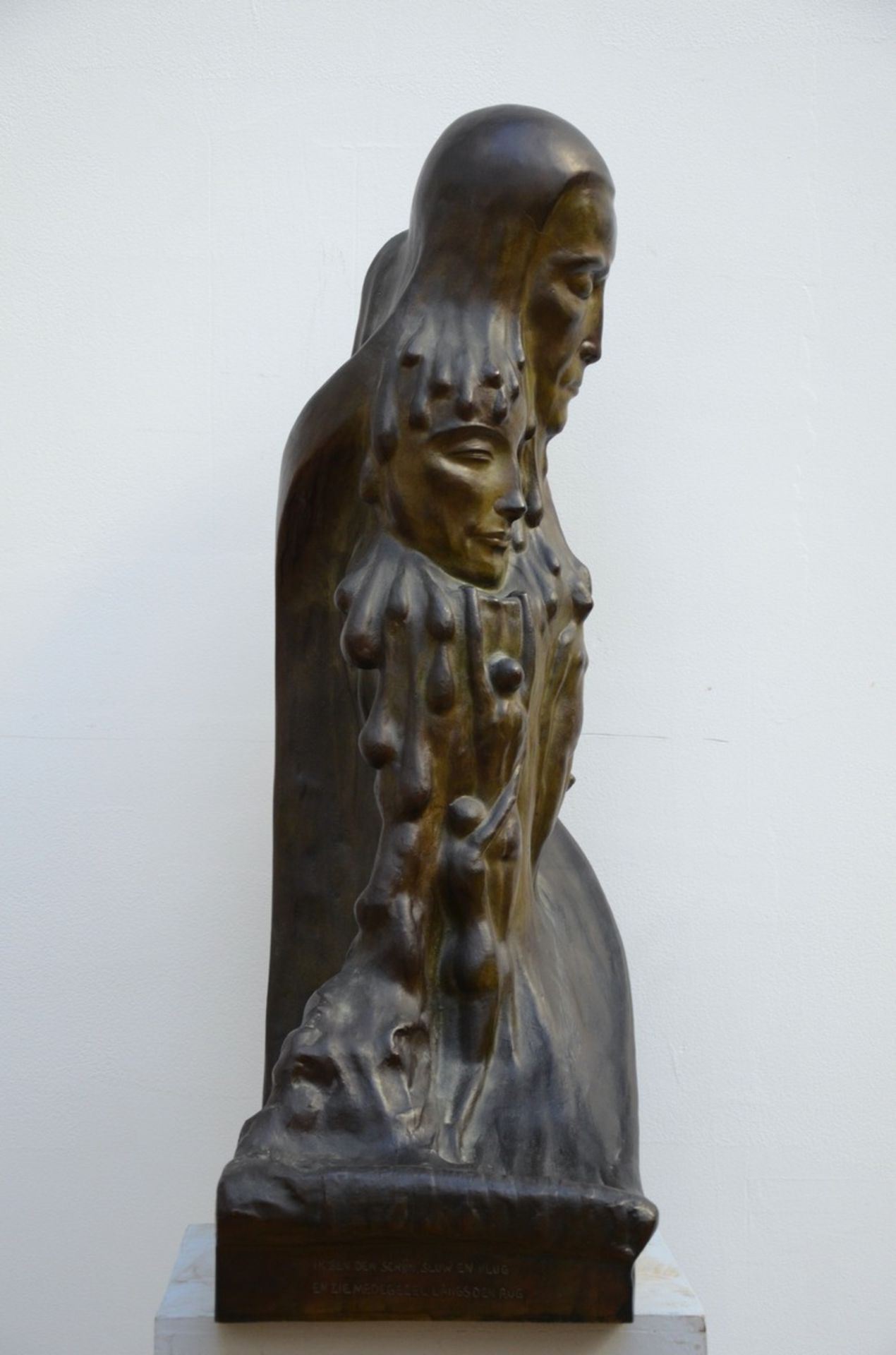 Jan Anteunis (1933): a bronze sculpture 'symbolistic scene' (71x37x24cm) - Image 3 of 6
