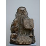 Stone bust of Saint Anthony, 16th - 17th century (h58cm) (*)