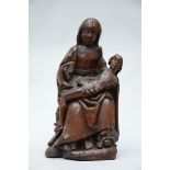 Sculpture in carved wood 'Piet‡' (h65) (*)