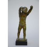 Geo Verbanck: bronze statue 'child' (bronze h25)