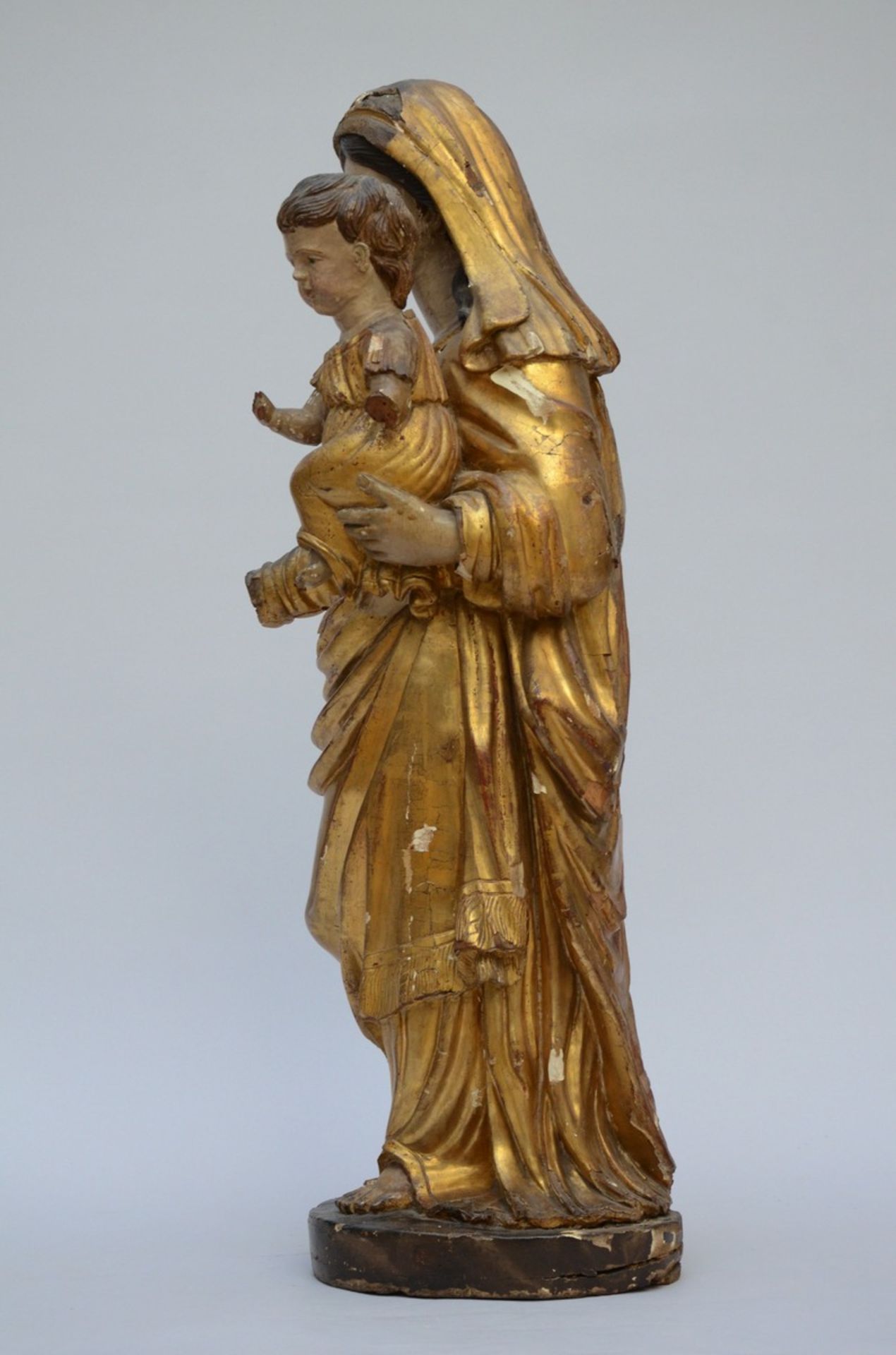 Madonna and Child in gilt wood, 18th century (h100cm) - Bild 2 aus 5