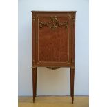 Louis XVI style cabinet with bronze fittings (145x69x39cm)