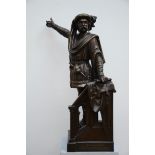Fiers: Bronze sculpture 'a design for the sculpture of Jacob Van Artevelde', foundry Thys (h73cm)