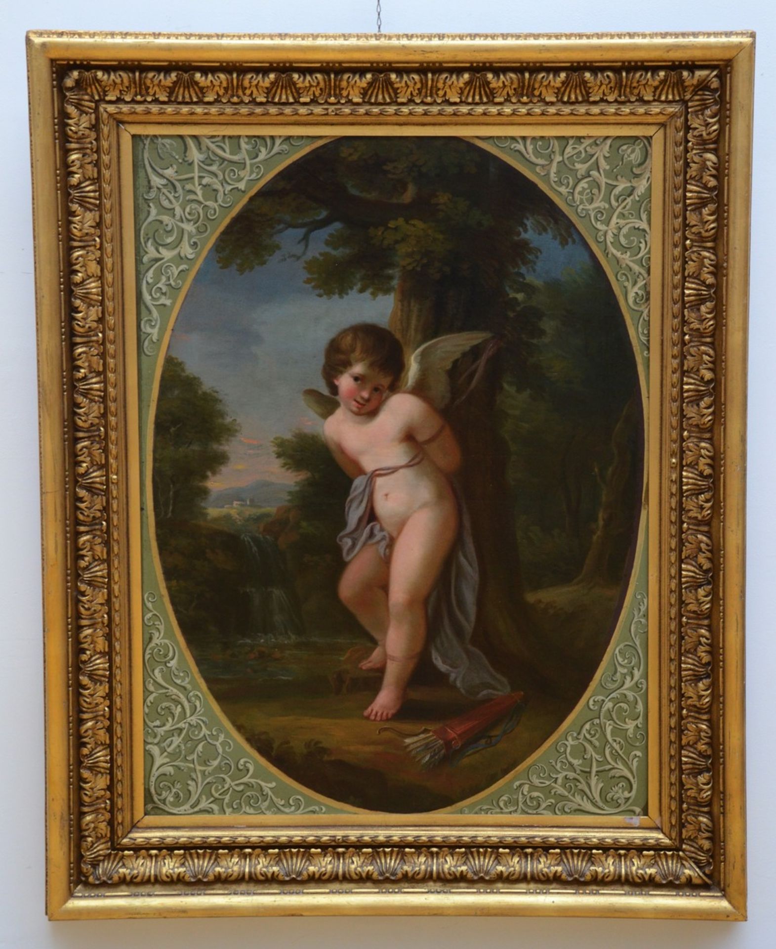 Anonymous (19th century): painting (o/c) 'cupid' (102x76cm) - Image 2 of 4