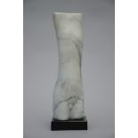 Willy Demeester (monogram): marble sculpture 'Torso' (h52cm)