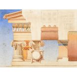 Vereecke 1921: architectural drawing 'Temple de la victoire Aptere ‡ AthÈne' (63x82cm) (*)