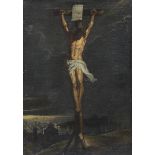 Anonymous (17th century): painting (o/c) 'Christ on the Cross' (45x33cm) (*)