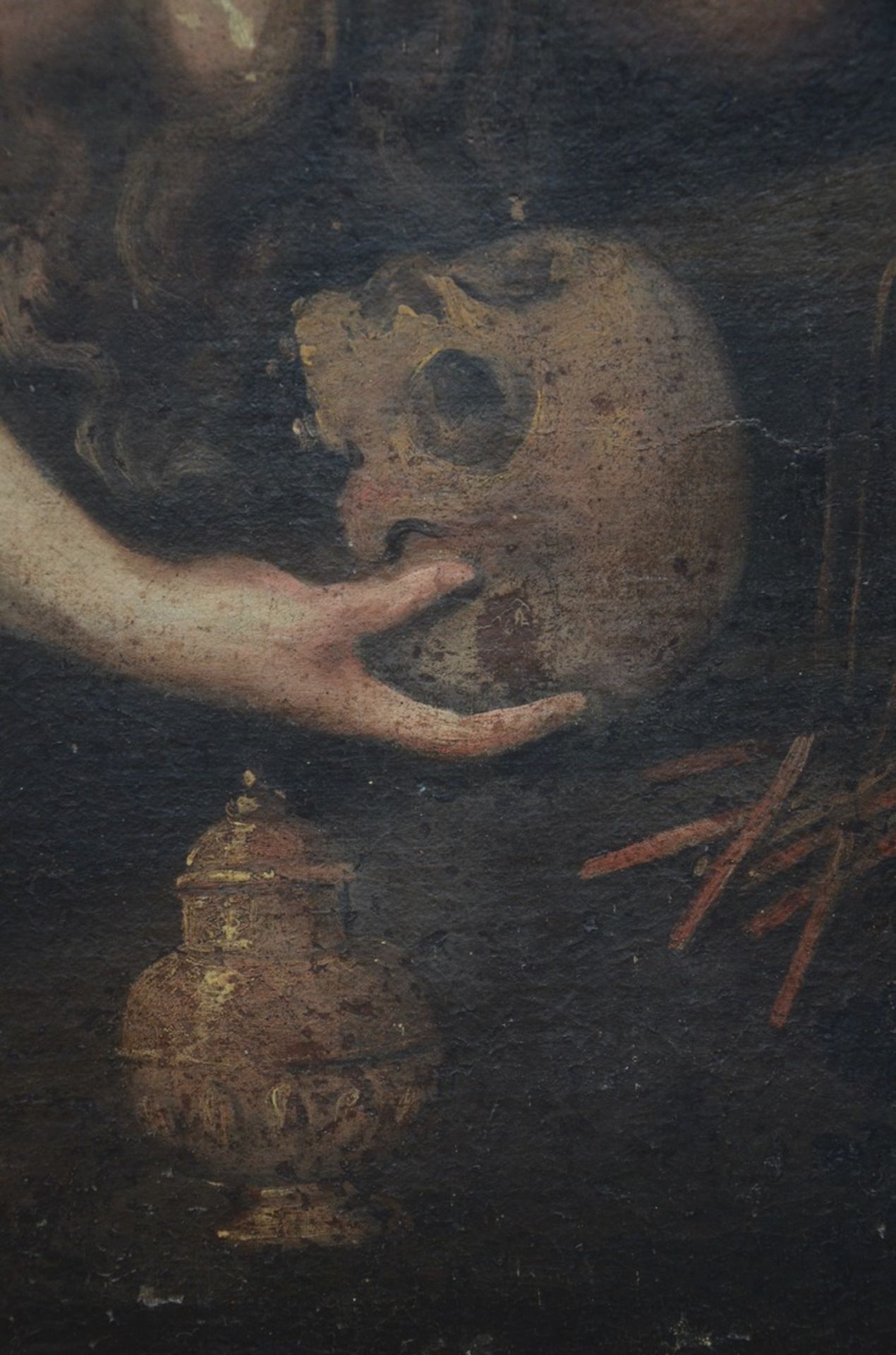 Anonymous (17th century): painting (o/c) 'Maria Magdalena' (80x118cm) (*) - Image 3 of 4