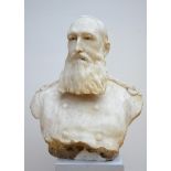 Jef Lambeaux: marble bust of Leopold II (69x58x32cm) (*)