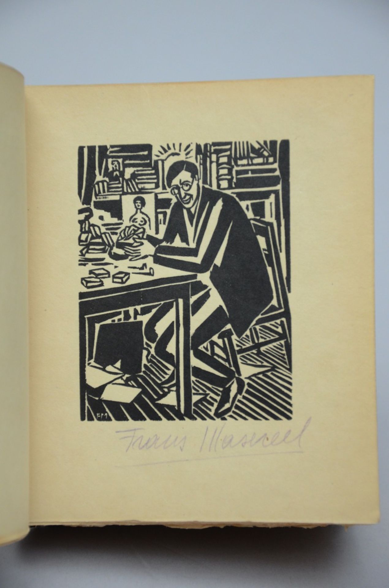 Book: Frans Masereel 1920/nr32 'Mein Stundenbuch' (15x12.5cm)