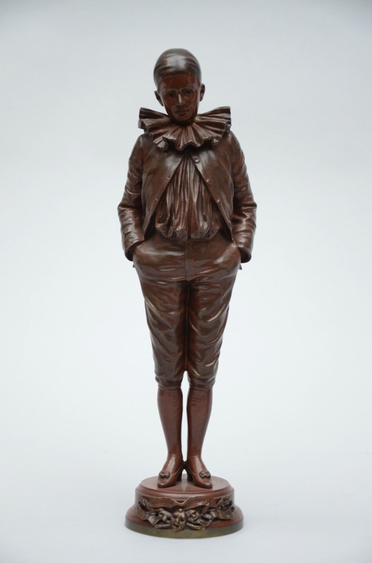 Jean Garnier: bronze sculpture 'l'enfant prodigue' (h43.5cm) (*)