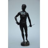 Rudolf Kuchler: bronze sculpture 'athlete' (h42cm)