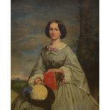 Anonymous (19th century): painting: (o/c) 'portrait of a lady' (119x96cm)