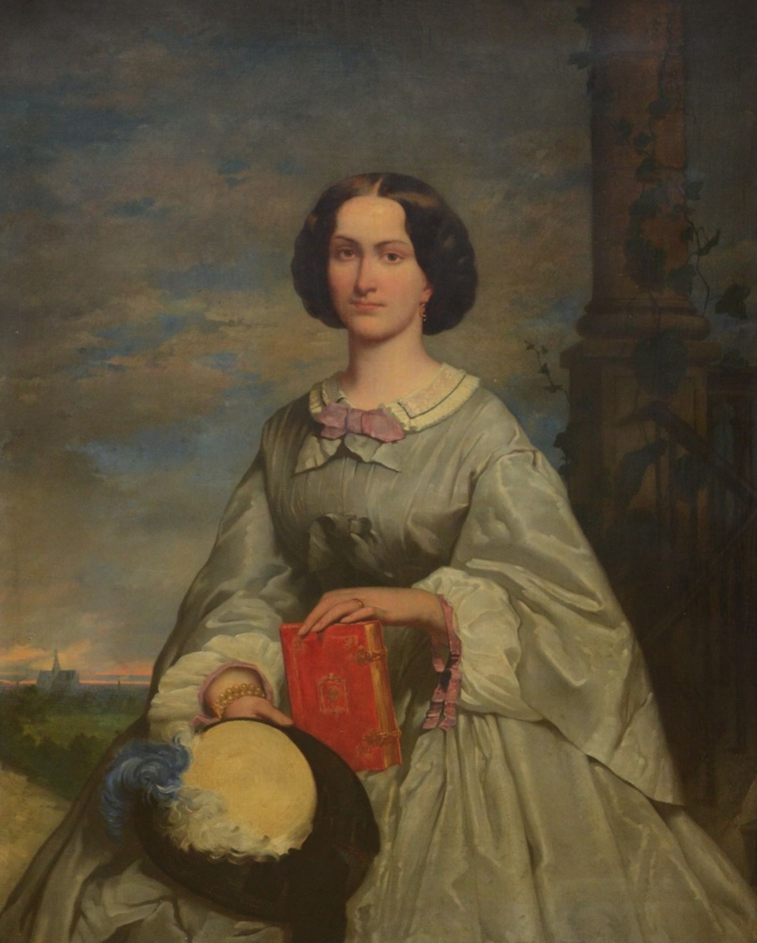 Anonymous (19th century): painting: (o/c) 'portrait of a lady' (119x96cm)
