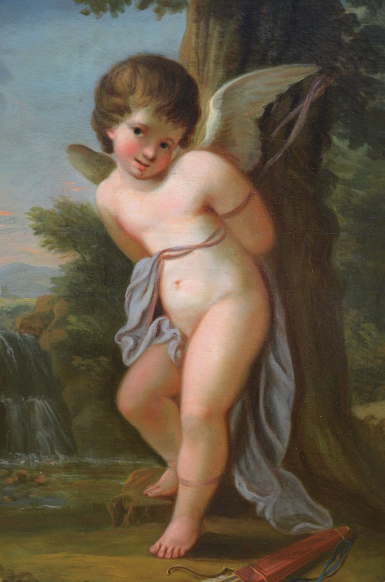Anonymous (19th century): painting (o/c) 'cupid' (102x76cm) - Image 3 of 4