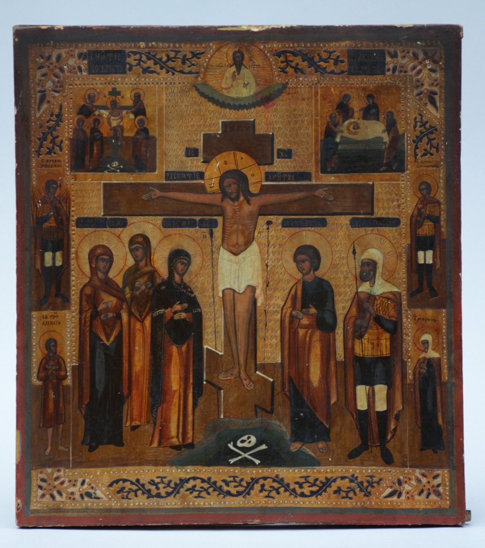 Russian icon: 'Christ on the cross' (50x45cm)