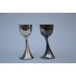 Allan Scharff: 2 silver cups 925/1000 (h17.5cm)