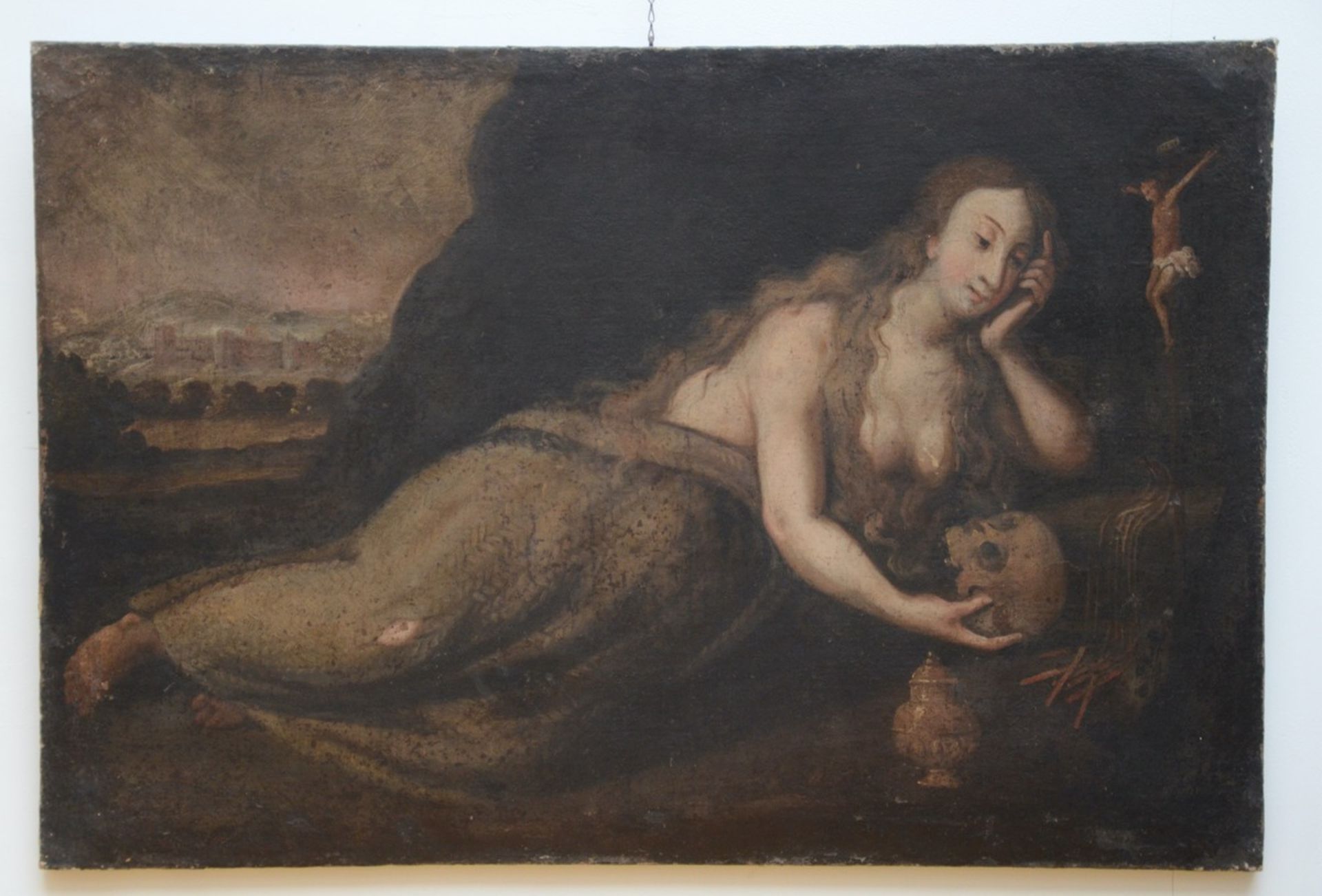 Anonymous (17th century): painting (o/c) 'Maria Magdalena' (80x118cm) (*)