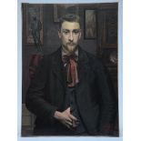 Edouard Voets: painting (o/c) 'portrait of a man' (85x62cm)