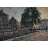 Ferdinand Willaert: painting (o/c) 'city view' (53x73cm)