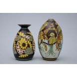 2 Art Deco vases, Boch, Charles Catteau, (D1084, 1130)