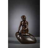 Edvard Eriksen: bronze sculpture 'the mermaid' sculp. RA, Copenhagen (24x18x12cm)