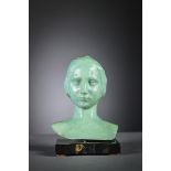 George Minne: bronze bust 'Mrs Gevaert' (16x12x9cm)